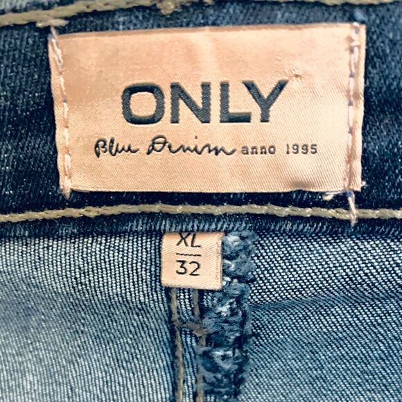 ONLY High Waist Skinny Jeans Size XL 32 /  US 10 Regular - Paola Blue High Rise - Picture 6 of 9